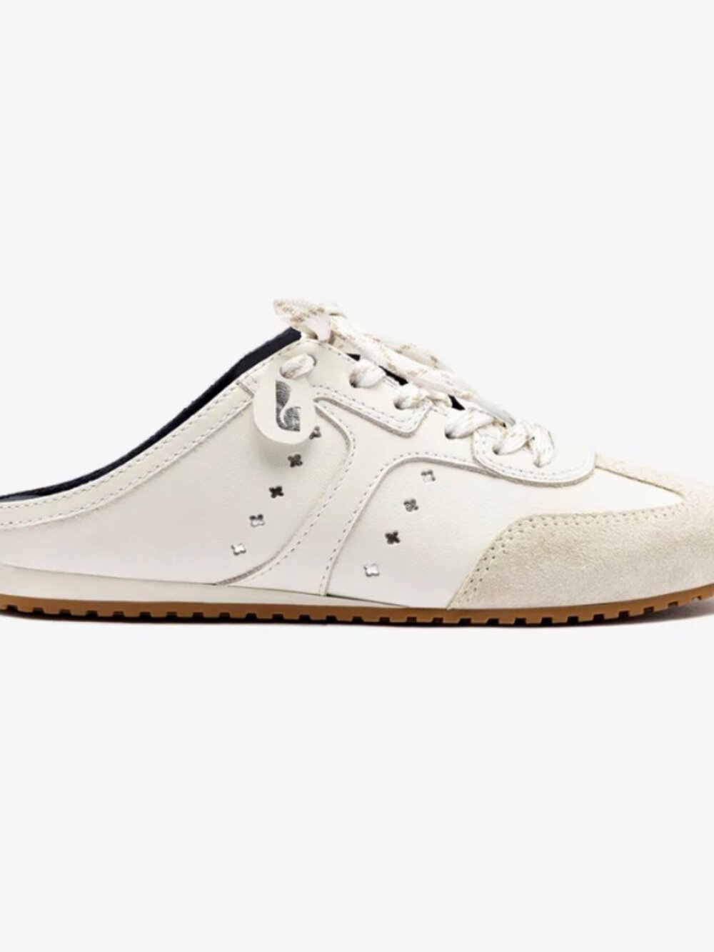 Larroudé Stella Mule In Grey Suede